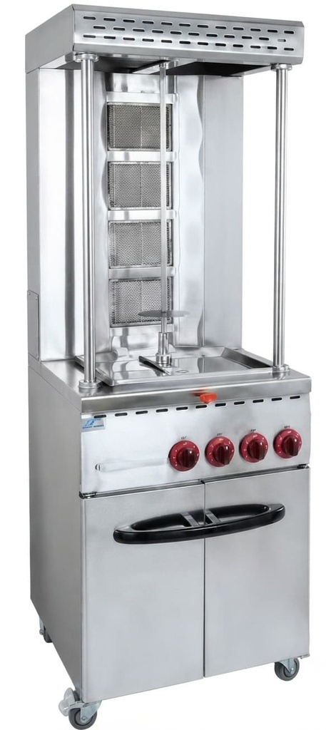 Commercial Single-Head Shawarma Machine with Cabinet
