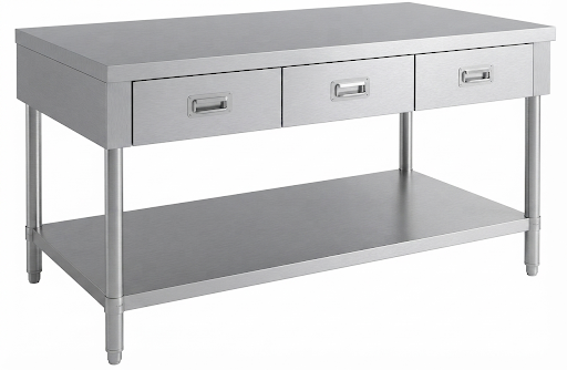 Kitchen Bench With 3 Drawers & Under Shelf LR85-7-1500